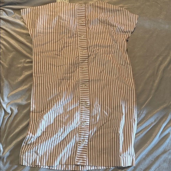 Madewell Striped V-Neck Button Back Dress NWT $98 Size Small - Picture 5 of 5